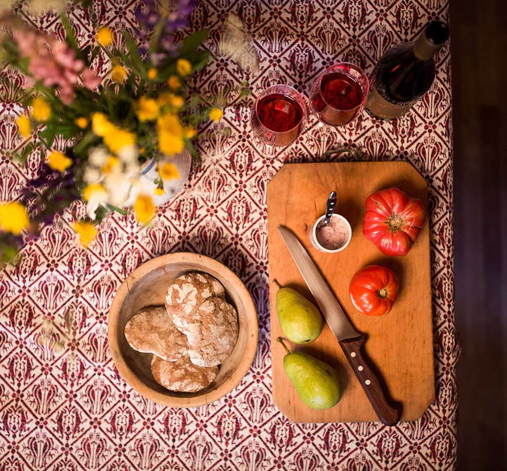 Snack-time in our cosy living room